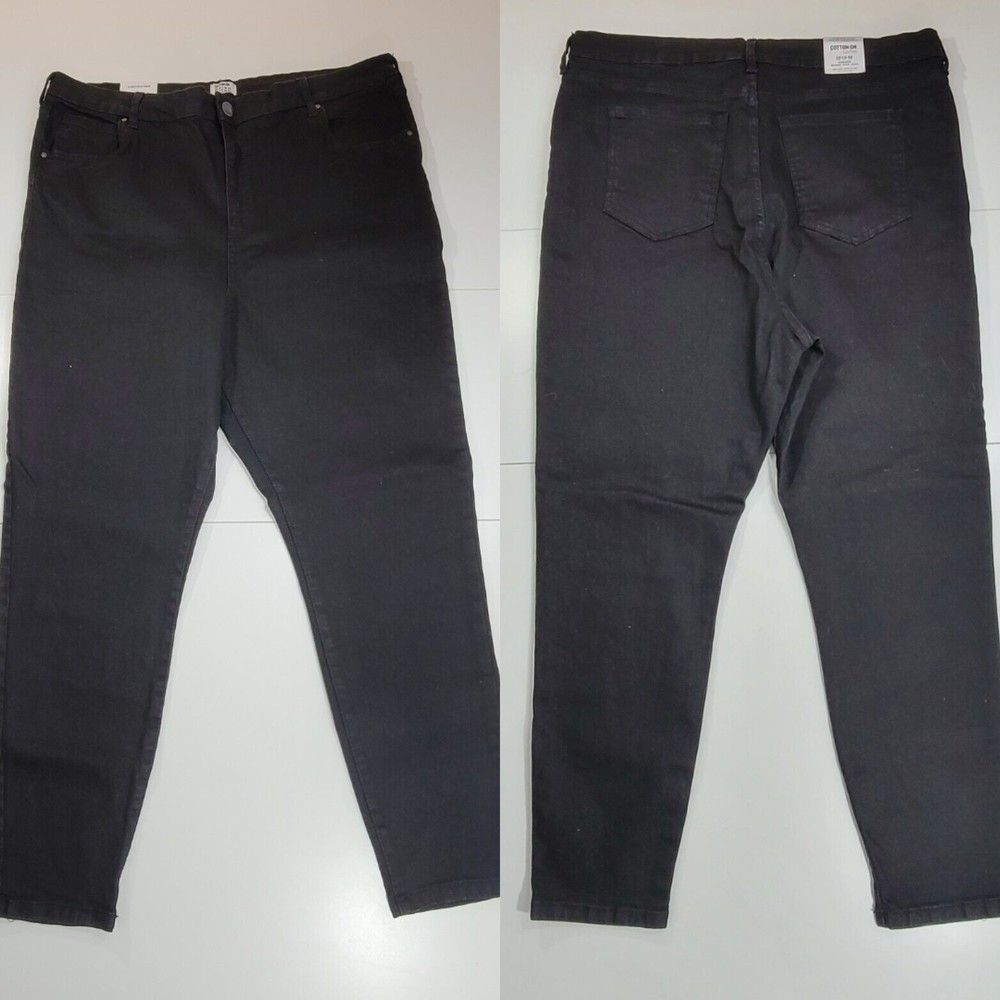 NWT Cotton On Womens Plus Size 18 Jeans Adriana Skinny High  Black